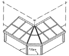 Тип 6: Односкатные крыши с четверть-полигоном (135°) 