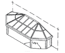 Тип 8: Односкатные крыши с четверть-полигоном (135°) с обеих сторон 