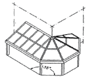 Тип 9: Односкатные крыши с полу-полигоном (135°)