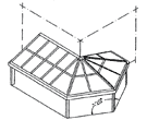 Тип 18: Односкатная крыша с полуполигоном (120°)